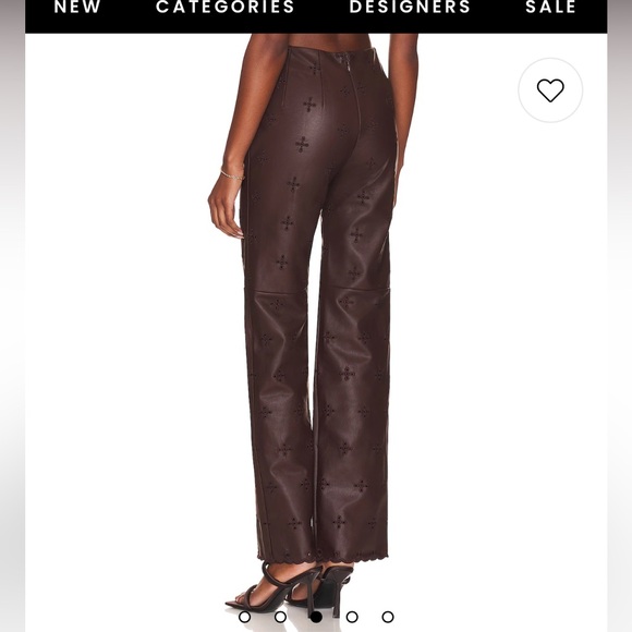 Tularosa from revolve brown leather eyelet pants - Picture 2 of 8